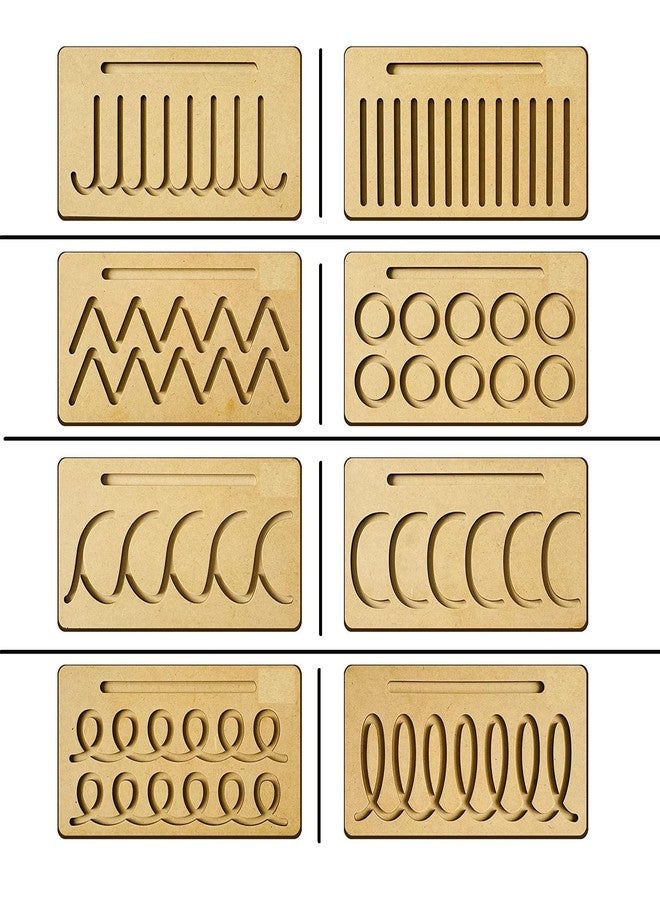 RCW Educational Wooden Tracing Board for Kids | Reading & Writing Board Toys for 2+ Years Old Kids | Double Sided Set of 4 (Set of 8 Type Multi Pattern) (4 Pieces Only) - Image 1